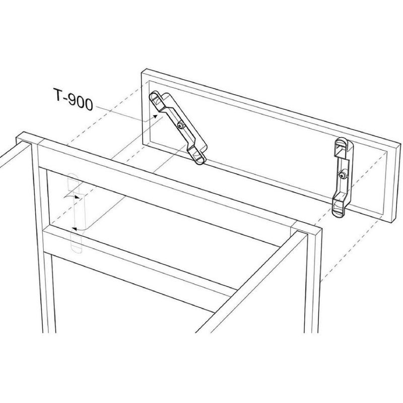 TT False Front Cabinet Clips 4-1/2" - Fake Drawer Clips/False Drawer Front Clips - 1 Set (2 Clips) - Image 3